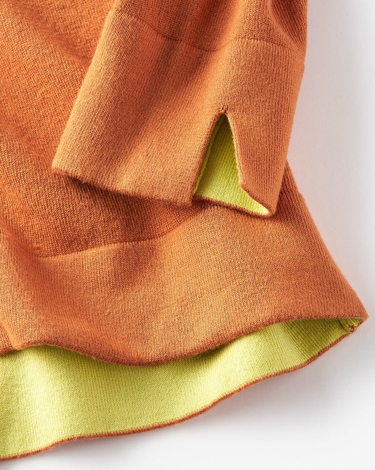 シルクフィール・配色スリットタートル 詳細画像 テラコッタ 2