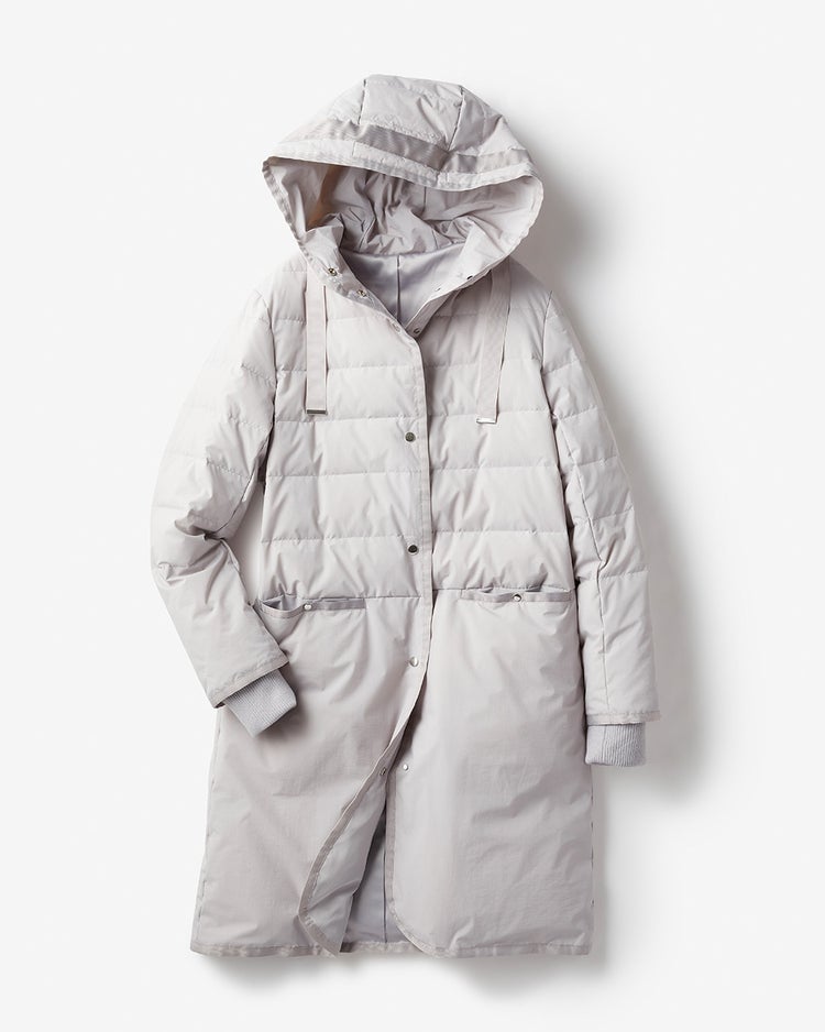 グログランフード・ダウンコート 詳細画像 ライトグレー 6