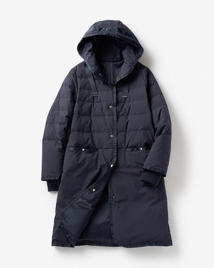 グログランフード・ダウンコート 詳細画像 ミッドナイトブルー 7