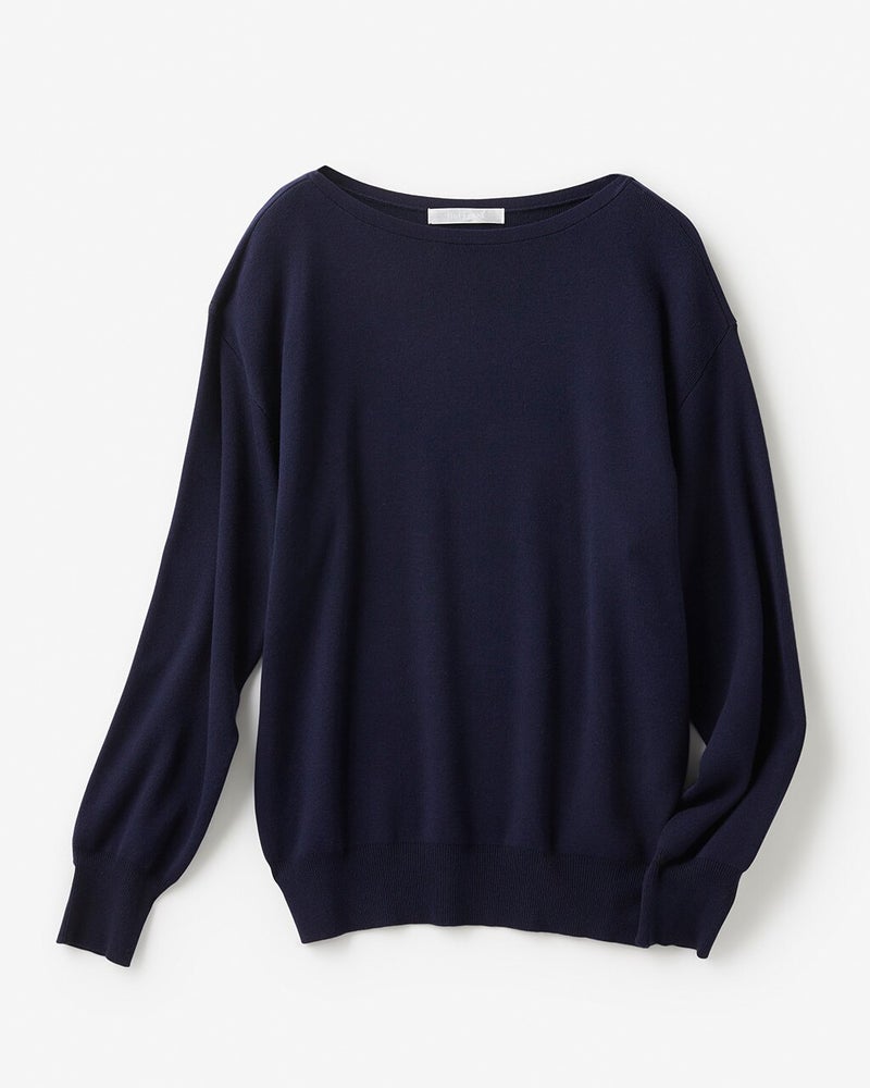 総針編み ボートネックニット 40代50代からのレディース メンズファッション通販 Doclasse ドゥクラッセ