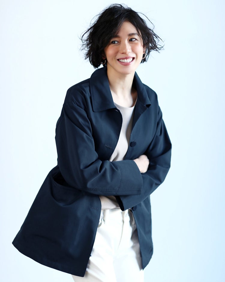 二重織メモリー・ショートコート 詳細画像 ネイビー 1