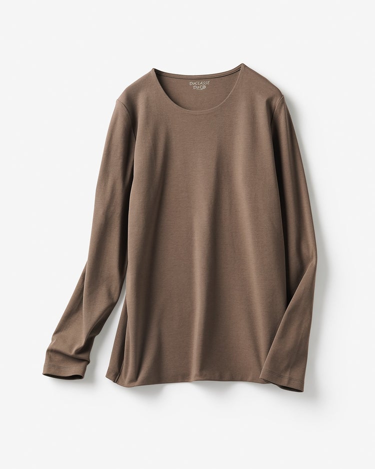クルーネック／長袖・ドゥクラッセTシャツ 詳細画像 ダークブラウン 3