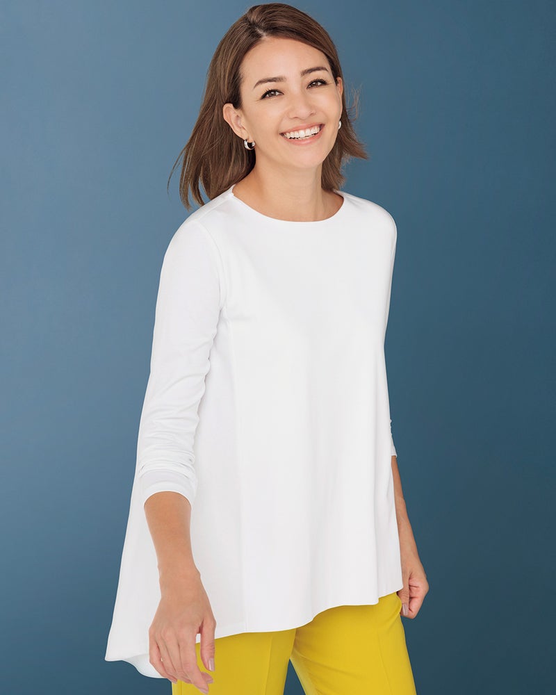ラウンドフレア／長袖・ドゥクラッセTシャツ/40代50代からのレディース・メンズファッション通販 DoCLASSE(ドゥクラッセ)