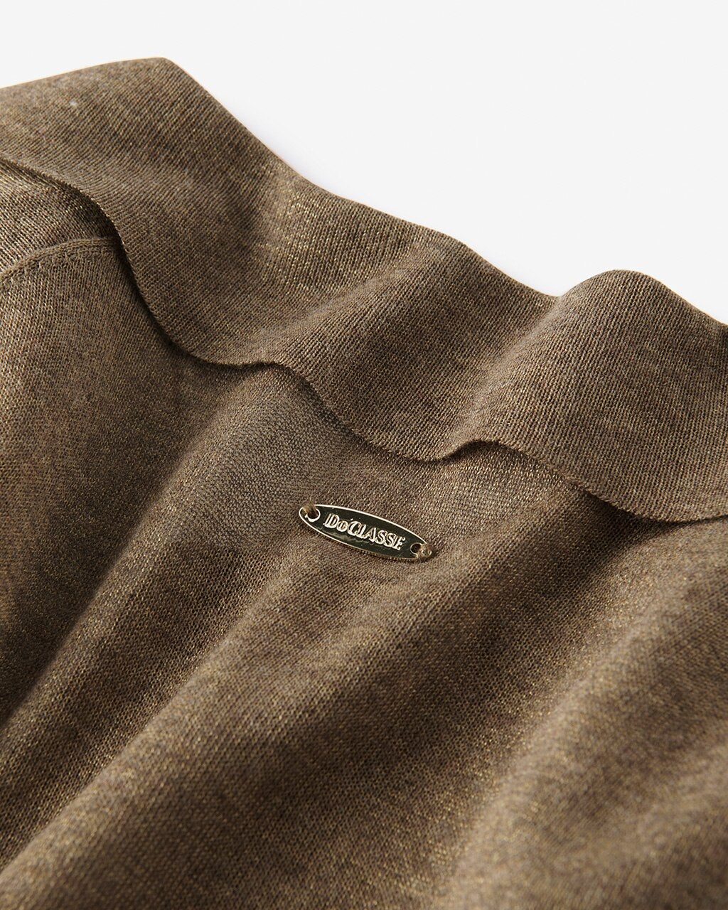 ポン 日まで出品ですバスケットジャケットSS ブラウン free イタリア糸・羽織りニットジャケット/40代50代からのレディース