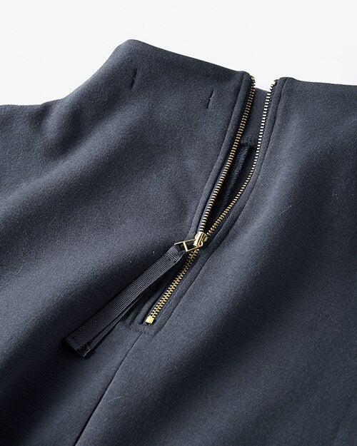 接結ストレッチ・スリットワンピース 詳細画像 ミッドナイトブルー 2