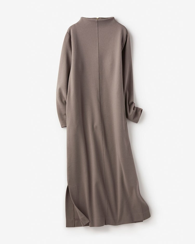 接結ストレッチ・スリットワンピース 詳細画像 モカ 5