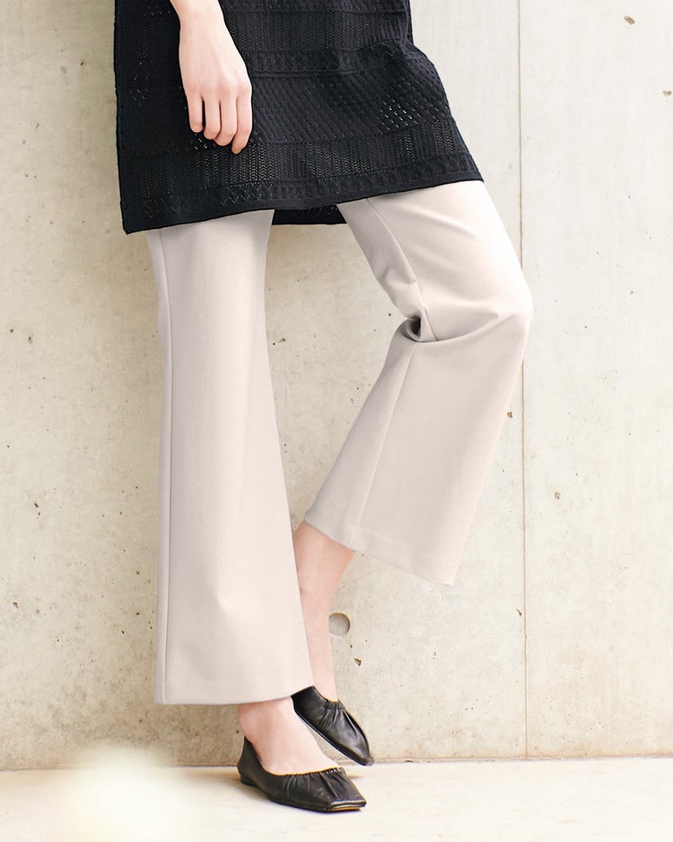 美脚ストレッチ・ストレートフレア／65㎝ 詳細画像 ライトグレー 1