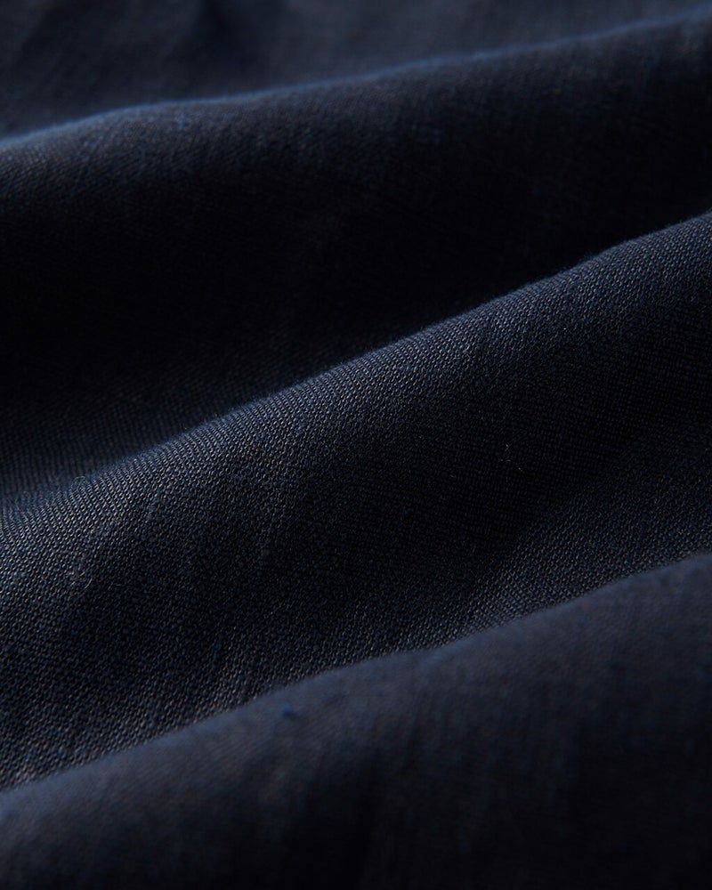 6番麻・ノーカラー羽織りコート 詳細画像 ミッドナイトブルー 5