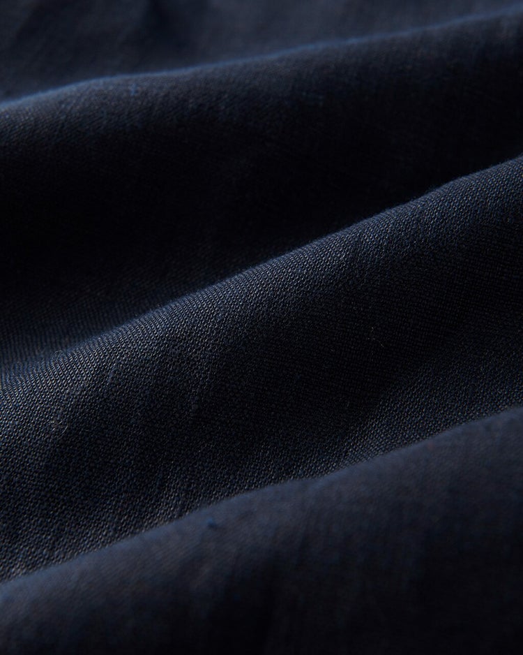 6番麻・ノーカラー羽織りコート 詳細画像 ミッドナイトブルー 5