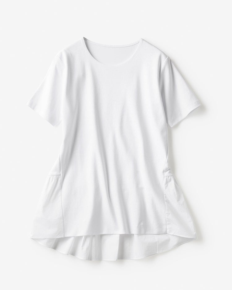 異素材ペプラム／半袖・ドゥクラッセTシャツ 詳細画像 ホワイト 6
