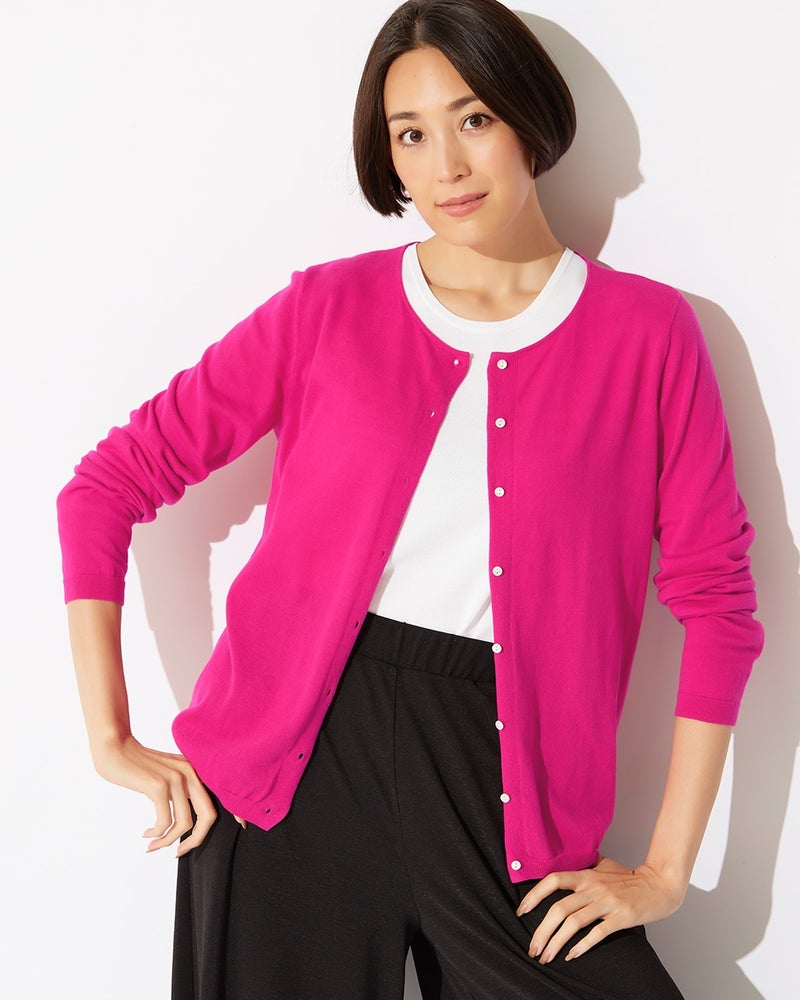 ガーゼタッチ コットンカーディガン 40代50代からのレディース メンズファッション通販 Doclasse ドゥクラッセ