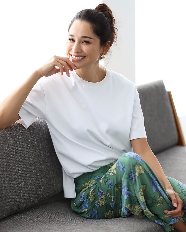 抜け感クルーネック／半袖・ドゥクラッセTシャツ 詳細画像 ホワイト 1