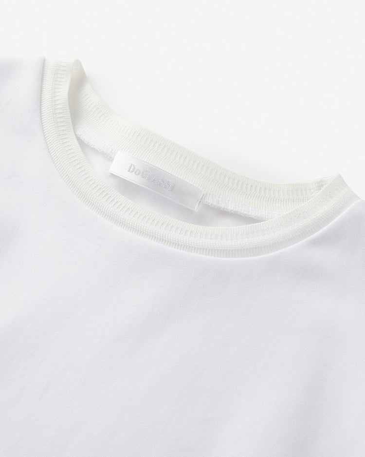 抜け感クルーネック／半袖・ドゥクラッセTシャツ 詳細画像 ホワイト 3