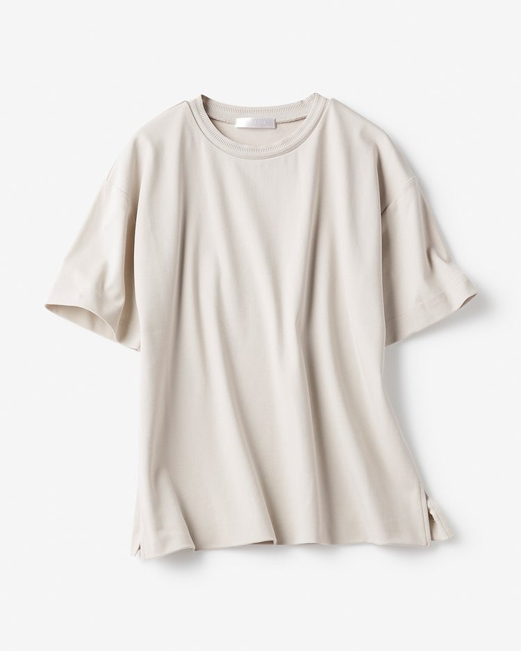 抜け感クルーネック／半袖・ドゥクラッセTシャツ 詳細画像 ライトグレー 1