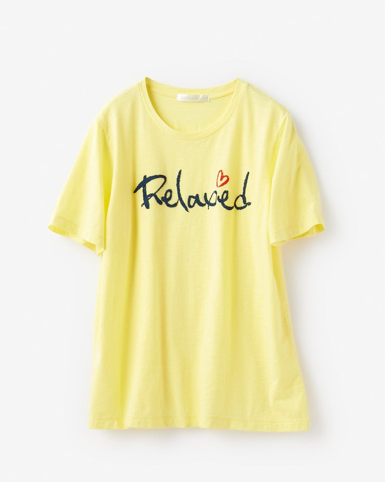 コットンスラブ・プリントTシャツ 詳細画像 ペールイエロー 1