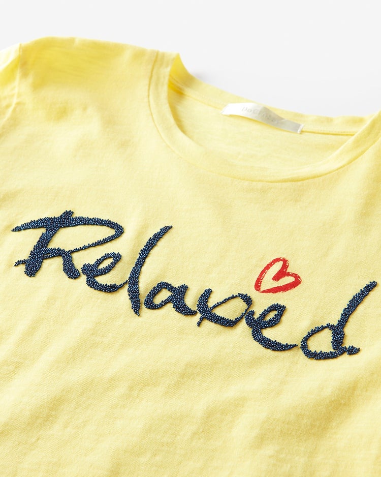 コットンスラブ・プリントTシャツ 詳細画像 ペールイエロー 2