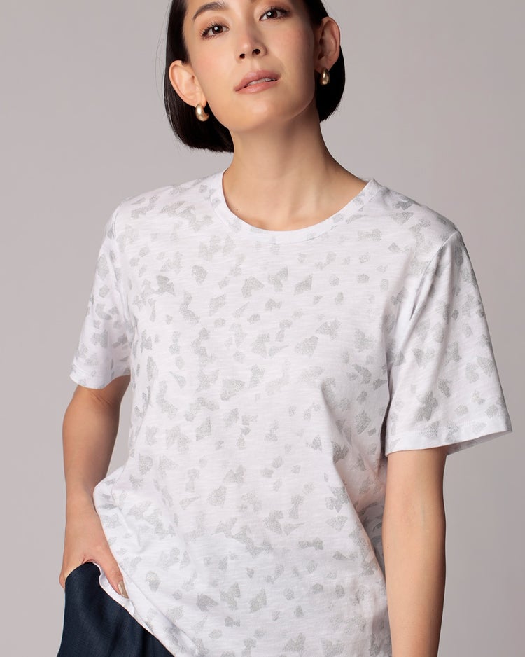 コットンスラブ・プリントTシャツ 詳細画像 シルバー 1