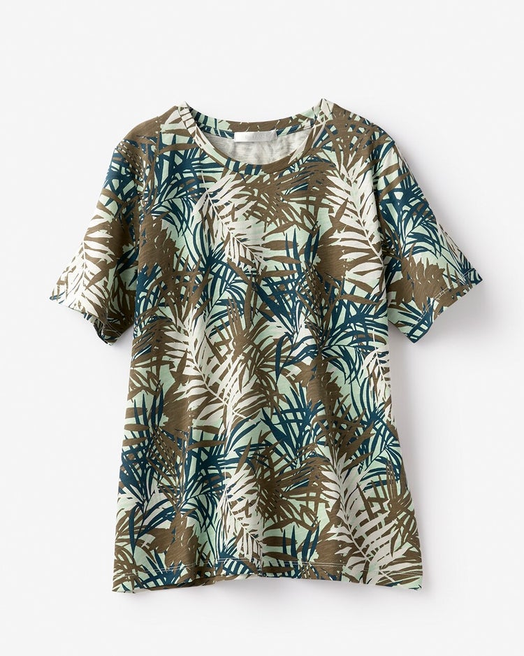 コットンスラブ・プリントTシャツ 詳細画像 リーフ 3