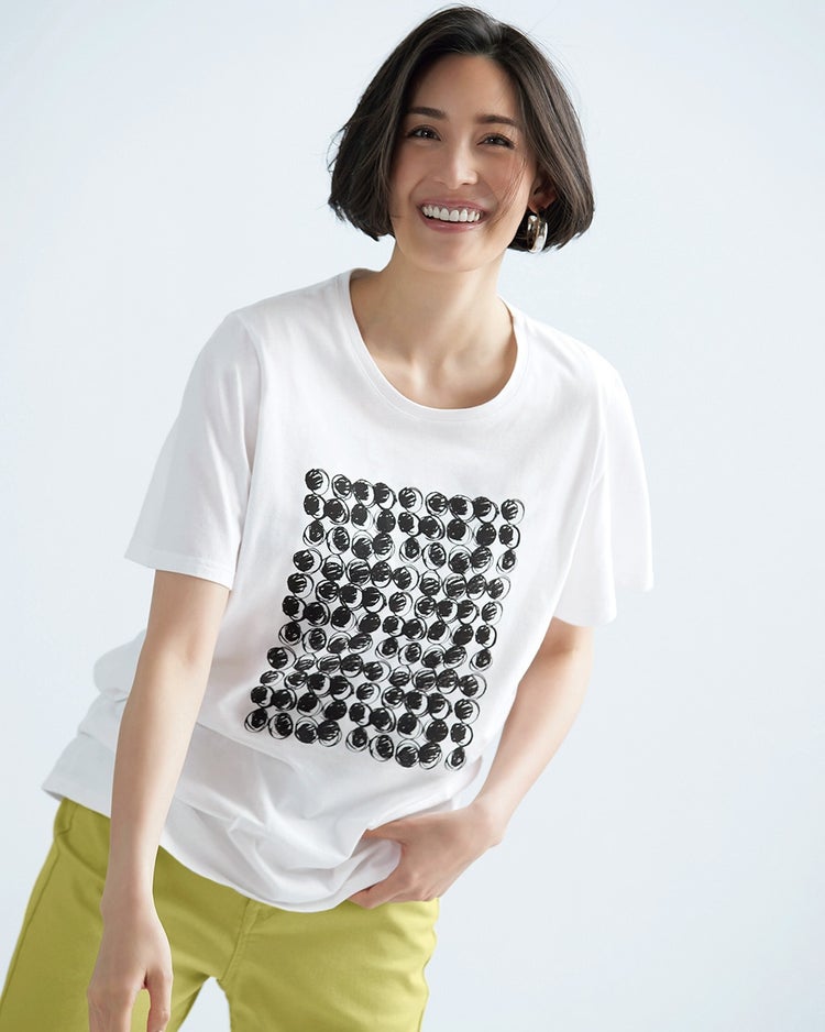 コットンミックス・グラフィックTシャツ 詳細画像 ブラック 1