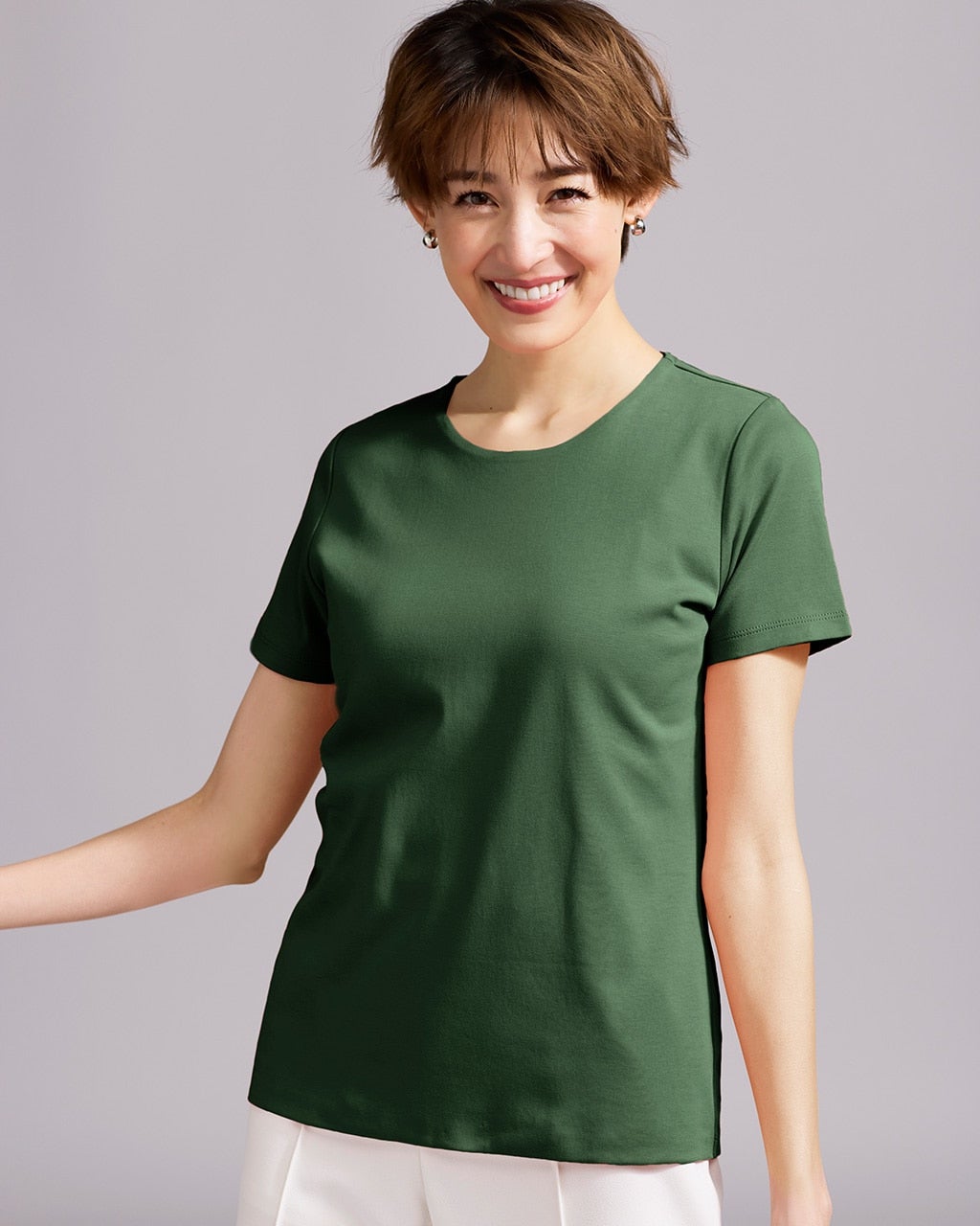 モンプリッセ カラーTシャツ カーキ Lサイズ 【公式通販】