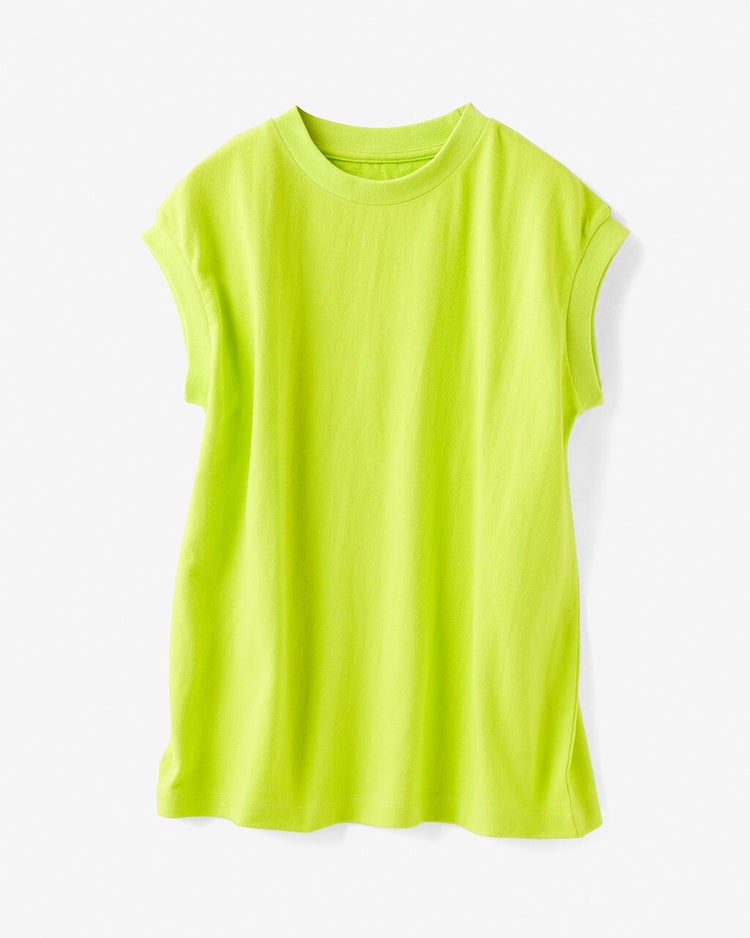 太番手コットン・天竺フレンチTシャツ 詳細画像 ライム 4