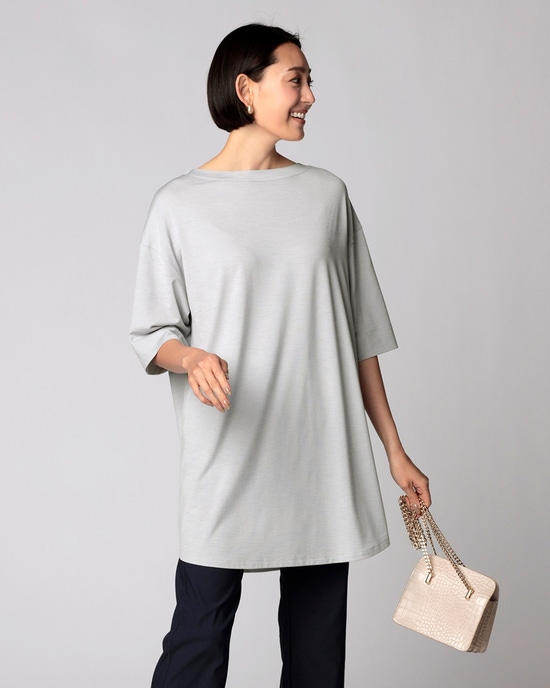 UVスラブ・ボートネックチュニック