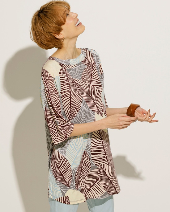 UVスラブ・ボートネックチュニック