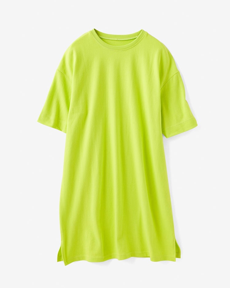 太番手コットン・天竺ビッグTシャツ 詳細画像 ライム 4