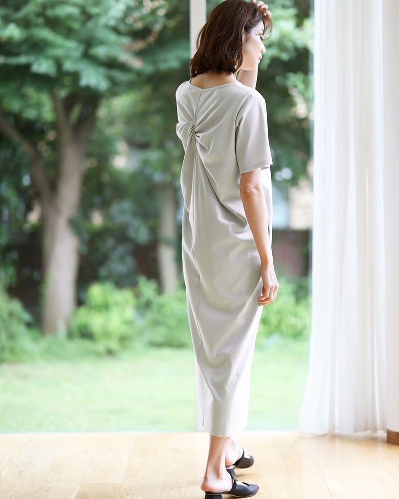 シルケット バックツイストワンピース 40代50代からのレディース メンズファッション通販 Doclasse ドゥクラッセ