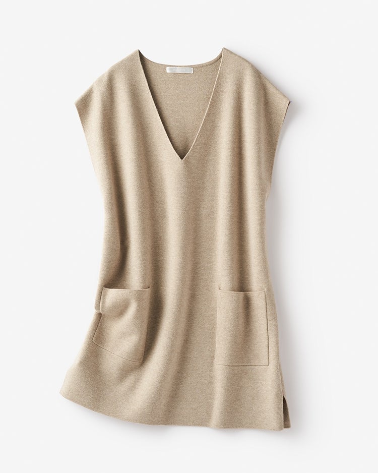 ミラノリブ・ニットベスト 詳細画像 グレーベージュ 6