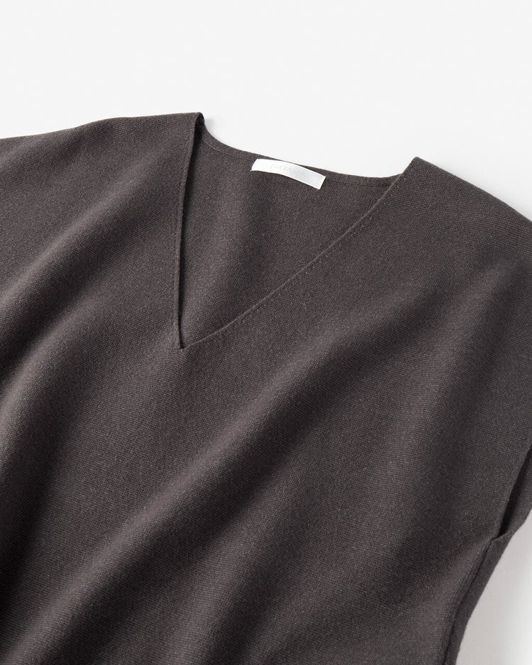 ミラノリブ・ニットベスト 詳細画像 チャコール 2