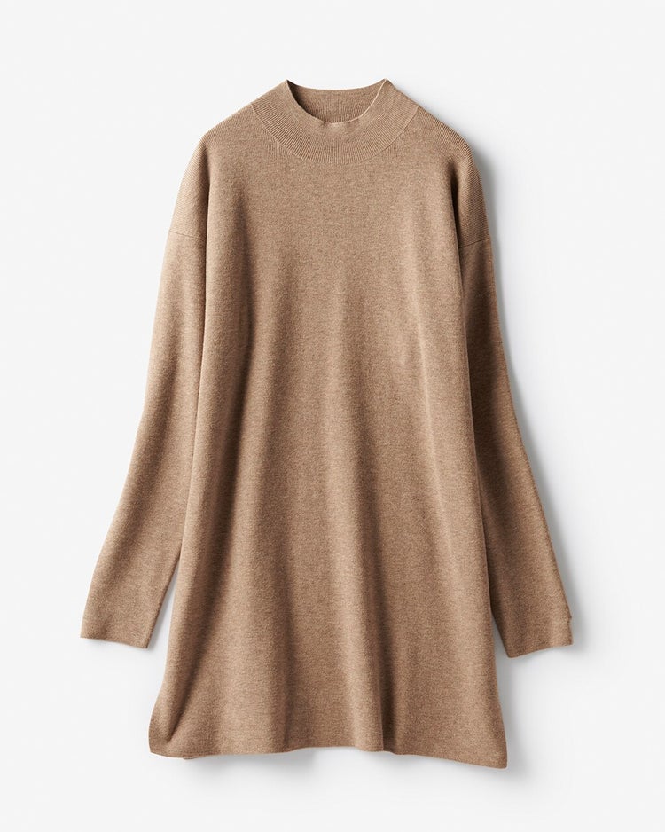 スヌード付き・ハイネックロングニット 詳細画像 トープ 8