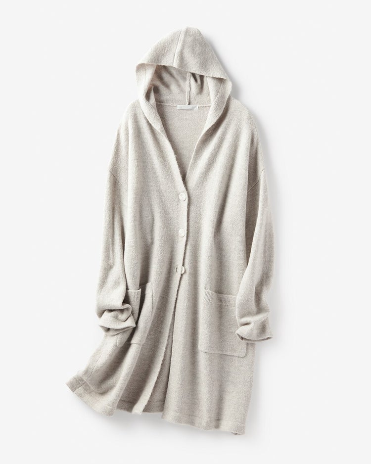 フラッフィーニット・フーディジャケット 詳細画像 グレーベージュ 7