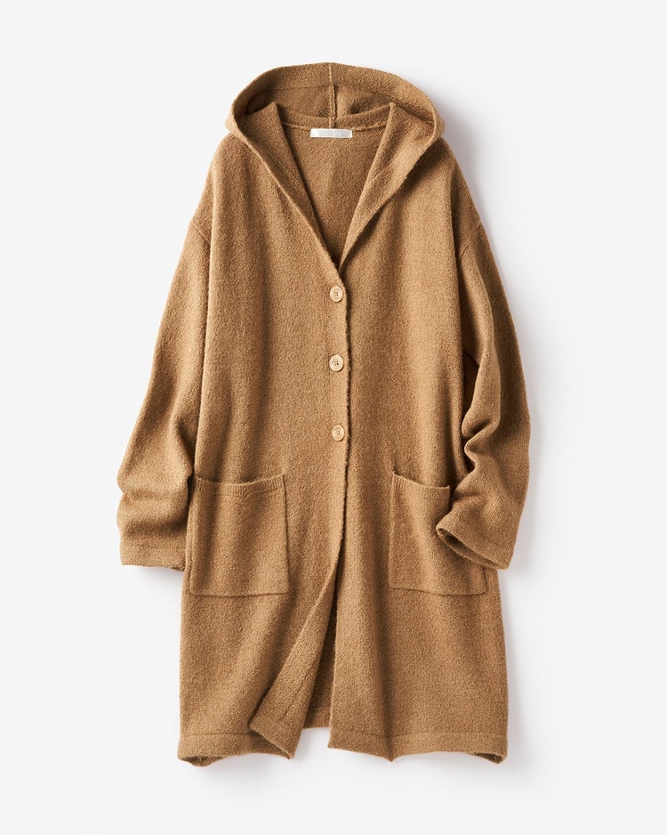 フラッフィーニット・フーディジャケット 詳細画像 キャメル 8