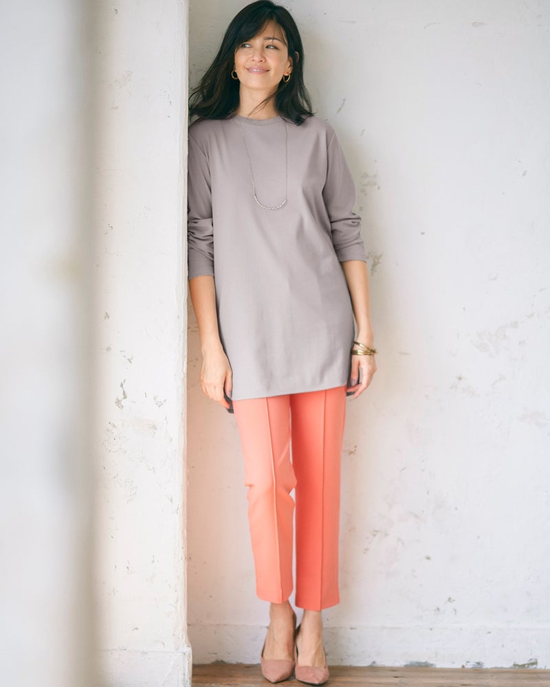 超長綿コットン シャツテールトップス 長袖 40代50代からのレディース メンズファッション通販 Doclasse ドゥクラッセ