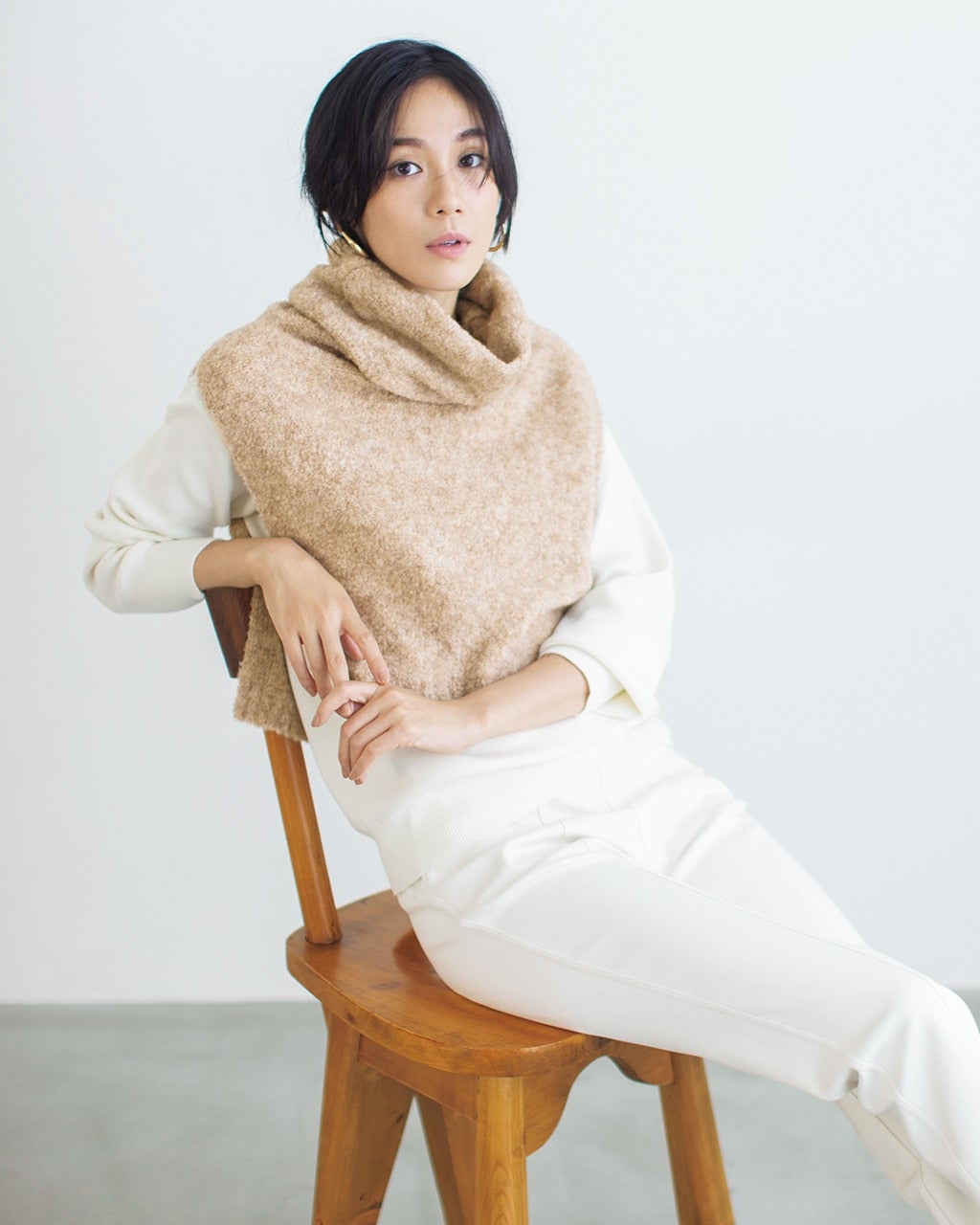 Foxey ニットファーのスヌード-