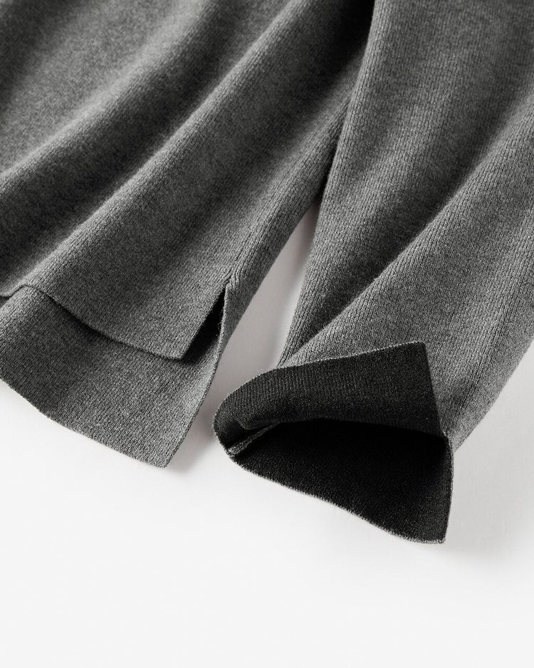 総針ハイネック・スカートセットアップ 詳細画像 チャコール 2