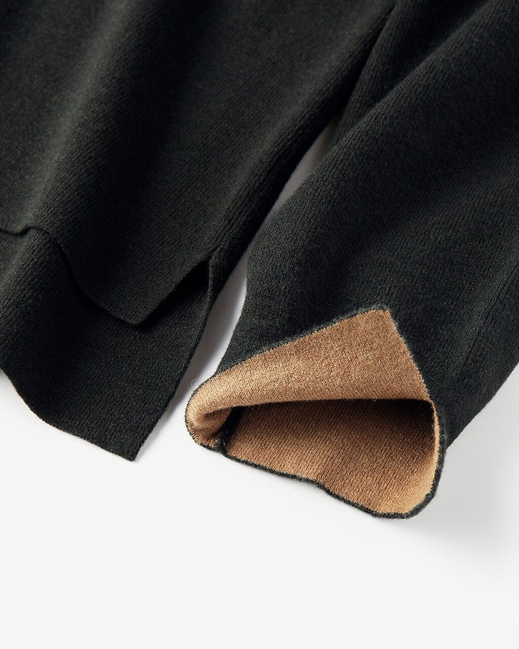 総針ハイネック・スカートセットアップ 詳細画像 ブラック 2