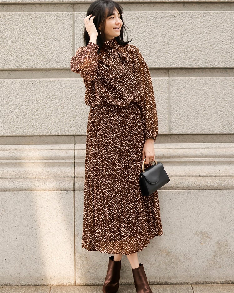 ストーンドット・シフォンセットアップ 詳細画像 テラコッタ 2
