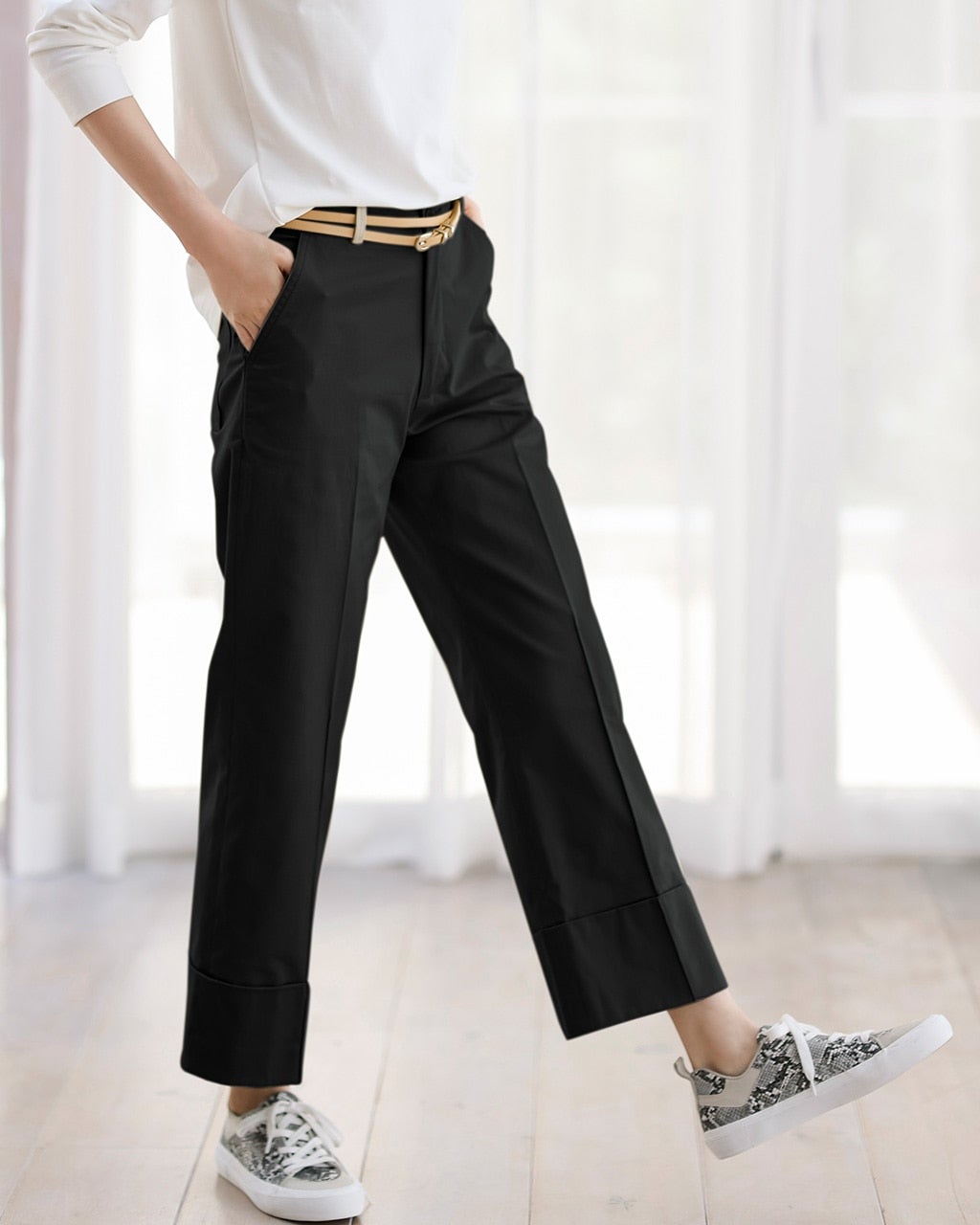 今季パラスパレス ラフィ爽チノ製品染クロップドテーパードパンツ 33000円 2 FPT25152B005.jpg?t=20250530152343