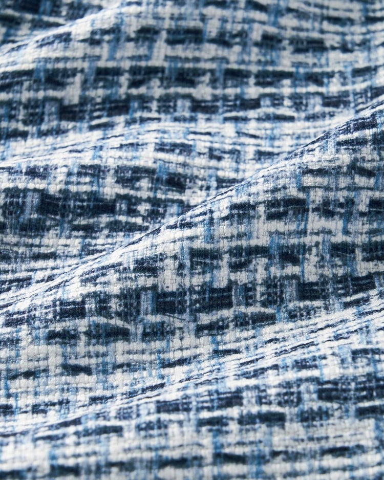 ななこ織り・ロングジャケット 詳細画像 ブルー・パターン 5