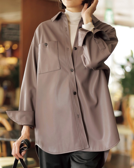エコレザー・CPOシャツジャケット