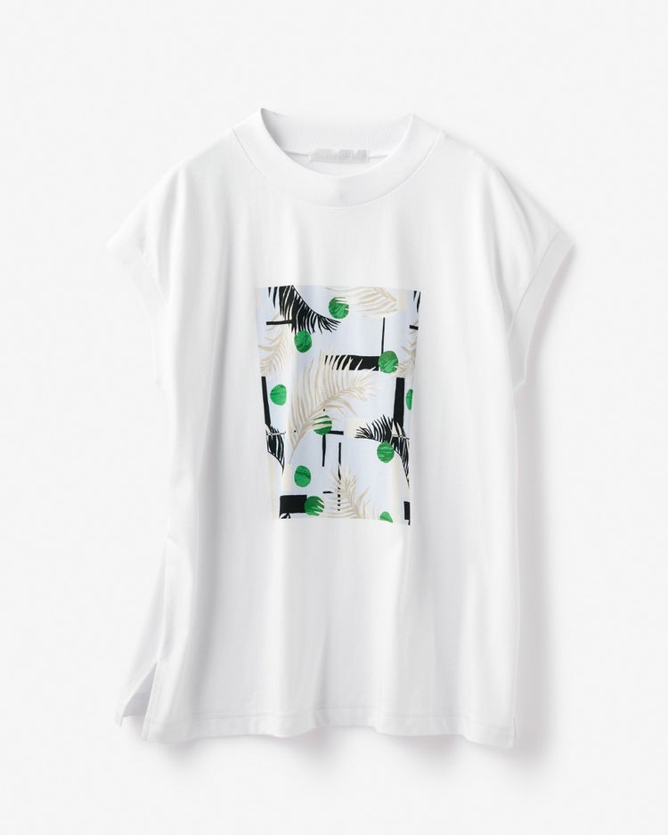 ミックスコットン・フレンチ袖Tシャツ 詳細画像 ブルー 1