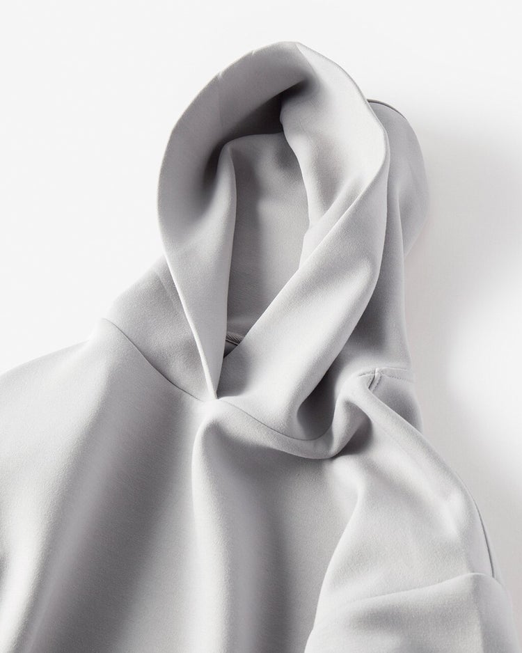 接結スムース・レイヤード風パーカー 詳細画像 グレー 3