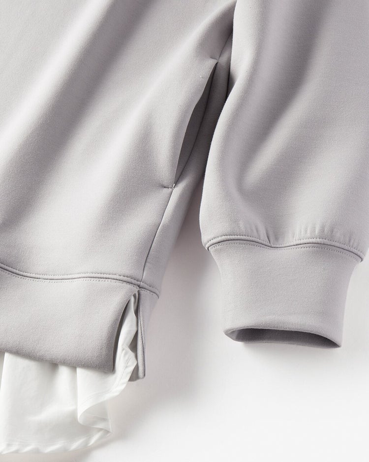 接結スムース・レイヤード風パーカー 詳細画像 グレー 4