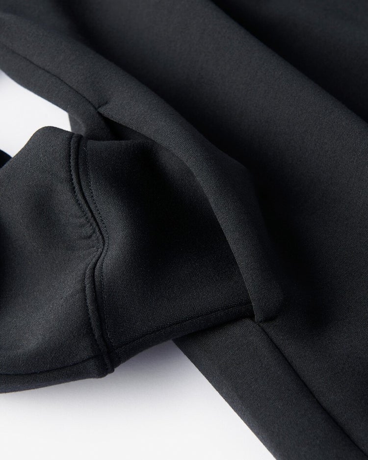 接結スムース・レイヤード風パーカー 詳細画像 ブラック 2