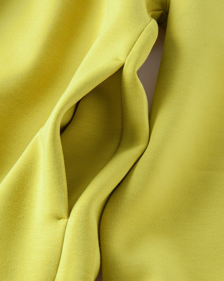 接結スムース・レイヤード風パーカー 詳細画像 イエローグリーン 4