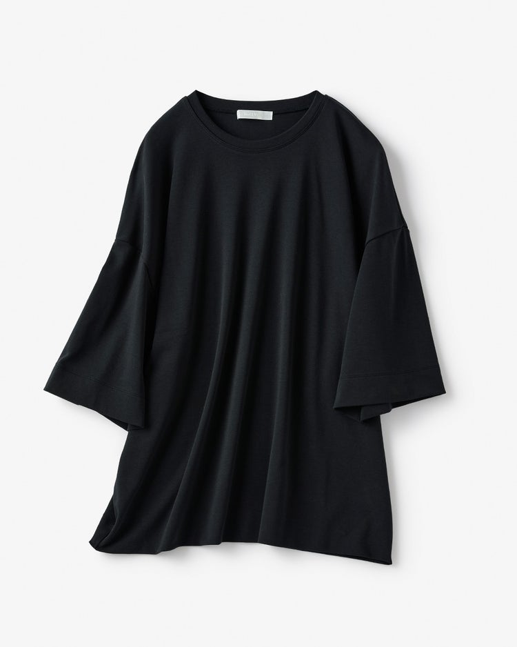 カジュアルクルー／6分袖・ドゥクラッセTシャツ 詳細画像 ブラック 3