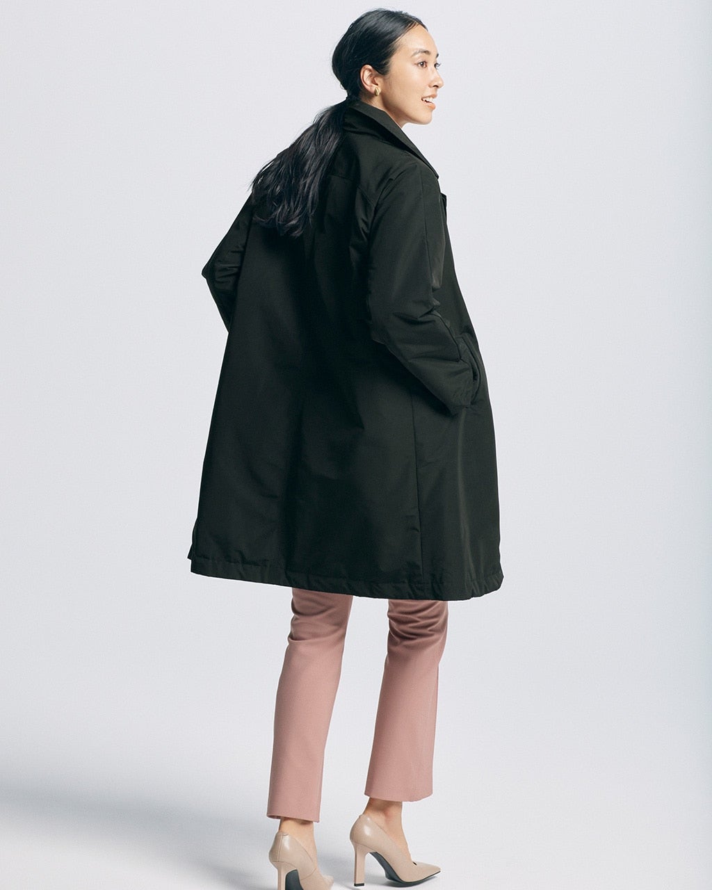 マジカルサーモ・ダブルステンカラーコート/40代50代からのレディース