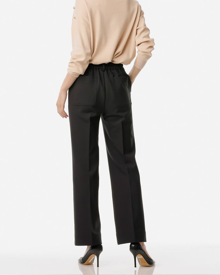 プレミアム裏起毛カルゼ・ストレートスリム 詳細画像 ブラック 2